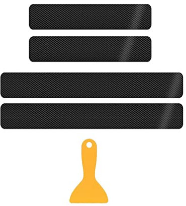 4 Pièces Protection Portiere Voiture Film, Voiture de Carbone Autocollant Protection pour Adhésif Protege Portiere Voiture,Protection Seuil Porte de Voiture Accessoires intérieurs
