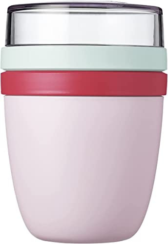 Mepal - Lunchpot Ellipse - Limited Edition Strawberry Vibe – 500 ml praktischer Müslibecher, Joghurtbecher, To go Becher – Geeignet für Tiefkühler, Mikrowelle und Spülmaschine, 700 ml