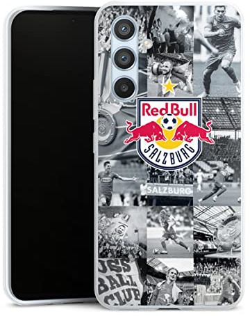 Slim Case kompatibel mit Samsung Galaxy A 54 5G Silikon Handyhülle transparent Hülle extra dünn FC Red Bull Salzburg Red Bull Salzburg