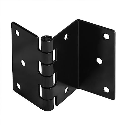 GBGS 6 Pcs 2-3/4 High Half-Surface Chest Hinges for 1-3/8 Thick Door Panel,3 Folding Offset Door Hinge,Black,Max Load 66lb