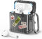 VISOOM Kompatibel mit AirPods Hülle AirPods Case Cute Apple Airpods 2 & 1, Upgrade Voller Schutz Weiches TPU Suitcase Schutzhülle mit karabiner[Front-LED Sichtbar] (Schwarz)