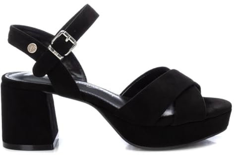 XTI 142359, Sandalias con cuña Mujer, Negro, 37 EU
