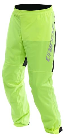 Dainese - Ultralight Rain Pants, Faltbare Regenhose für Motorradfahrer, wasserdicht und winddicht, für Männer und Frauen, Fluo Gelb, L