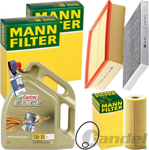 Inspektionspaket + 5L 5W-30 Öl passend für 1.9 + 2.0 TDI A4 B6 B7