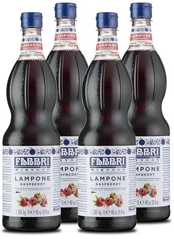 Food-United HIMBEEREN SIRUP 1L | FABBRI Mixybar | sciroppo di mandarino | Himbeersirup | Note von roten Früchten & Waldlaub | fabbri 1905 bar raspberry syrop | für Skiwasser Spritz Cocktails (1)