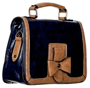 Banned Retro Schultertasche Scandal Bow Blau