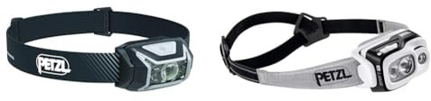 PETZL - Stirnlampe SWIFT RL - Unisex, Schwarz, Einheitsgröße, Wiederaufladbar & Wiederaufladbar - Stirnlampe ACTIK CORE - Unisex, Grau, Einheitsgröße