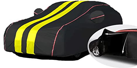 Autoabdeckung Wasserdicht Für VW Golf 7 Golf 7 GTI Golf 7 R Atmungsaktiv, Vollgarage Autoplane für Regen Sonne Staub Schutz mit Reißverschluss und Baumwollfutter, Abdeckplane für Limousine/Kombi (Col