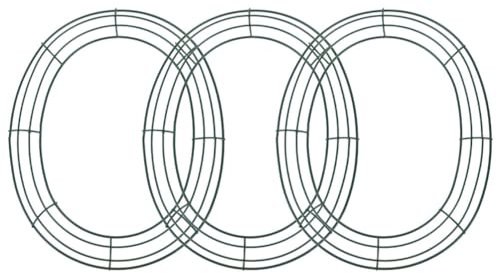 Amosfun 3 Stück Ovaler Draht-Kranzrahmen Osterei-Förmiger Kranzring Metall-Blumen-Makramee-Ring-Reifen Für DIY-Blumenkranz Traumfänger-