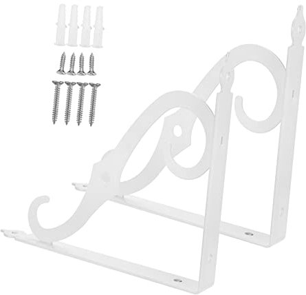 BESTonZON Support Mural pour Étagère Supports en Fer pour Étagère Échafaudage Support D'étagère Robuste Suort 240 * 190mm