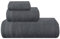 MALLONI HOME Ultra-weiches 3er-Pack Baumwoll-Handtuch-Set, enthält a übergroße Badetücher 70 x 140 cm, a Handtücher 40 x 60 cm und a Waschbetten 30 x 30 cm, Holzkohle Grau