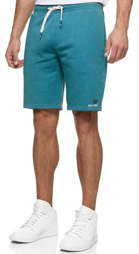 Indicode Herren INRobbie Sweatshorts Shorts mit Kordelzug und 3 Taschen | Bequeme Shorts für sommerliche Tage, kurze Hose, Herrenshorts, Sportshorts, Sweatshorts, Freizeithose, Sommerhose für Männer