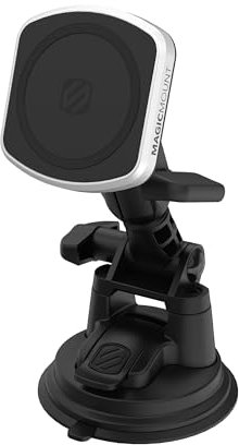 SCOSCHE MP2WDHD MagicMount™ Pro2 - Soporte magnético para teléfono celular, con ventosa extrafuerte, para parabrisas/salpicadero con estabilizador antivibración para iPhone, Android, tablet, coche,