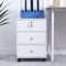 Mobile Lockable File Storage Cabinet with 3 Drawers on Wheels Under Desk Wood Beside Cabinet Pedestal for Unit Document Home Office Printer Stand Filing Side Drawers Nightstand on Caster (white)