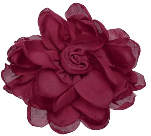 PATIKIL Rose Flower Haarspangen, Stoffbroschen für Frauen Hochzeit Party Tanzkleid Kleidung Zubehör Valentinstagsgeschenke, Weinrot