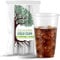 Stock Your Home 32 oz Clear Commercially Compostable Cold Cups Plant Based Eco Party Cup, Environmentally Friendly Recyclable Disposable Sustainable for Water, Wine & Beer Sample (50 Pack)