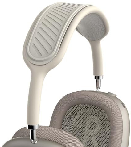 QINZAC Kopfband-Abdeckung für AirPods Max (New 2024), weiches Silikon, AirPods Max, Kopfhörer-Kopfbandschutz, Komfortkissen, Top-Pad, Schutz, Zubehör, kompatibel mit Apple AirPods Max (Off-White)
