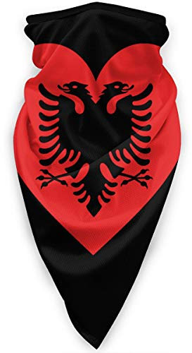 Liebe Albanien Flagge Herren Damen Gesichtsdekoration Schlauchschal Sonnenschutz Kopftuch Multifunktion Halswärmer Für Yoga Wandern Klettern