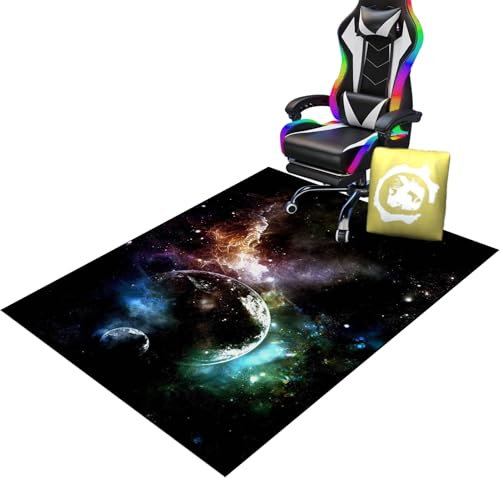 Floor Protector for Rolling Chair, Gaming Chair Mat for Carpet, Office Chair Mat for Hard Floors, Rectangular Floor Protection Mat, Large Floor Mat for Office Chair, Protector Rug 90 x 120 cm