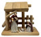 Oshhni Weihnachtskrippe, Statue, Pferd, Trog, Treibholzhaus, einzigartiges Tafelaufsatz, Weihnachtskrippe für Schrank, Regal, Schlafzimmer