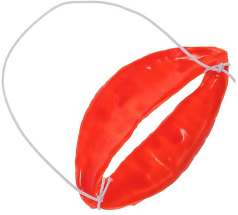 ibasenice Lustige Rote Lippen Mund Requisiten FüR Halloween Und Karneval, Latex Wurstmund Spielzeug FüR Tanzpartys Und Festivals, 10X5X3Cm