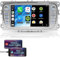 iFreGo 7 Zoll Android Autoradio Built in Carplay, 2 Din FM Radio Für Ford Focus/C-max/S-max/Galaxy/Fusion/Transit Connect, Radio DAB,GPS,Bluetooth,USB,AUX,WiFi,Lenkradsteuerung,Rückfahrkamera