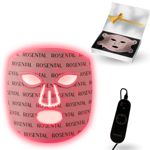 Rosental Organics LED Face Mask – LED-Gesichtsmaske für die Skincare-Routine – mit rotem & nahem Infrarot-Licht – Beauty-Maske für Zuhause