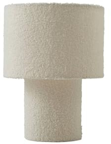 Lindby Tischlampe Jone (Modern) in Weiß aus Textil (1 flammig, E27) - Tischleuchte Schreibtischlampe Nachttischlampe Wohnzimmerleuchte