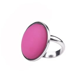 Adi-Modeschmuck verstellbarer Ring 'Amelie', Polaris Cabochon | 16mm großer Cabochon, Edelstahl Fassung, verstellbar, handgefertigt in Berlin