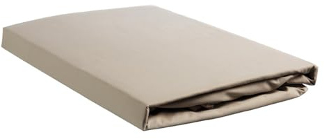 Ambiante Baumwolle - Spannbettlaken für Topper - 120x200 - Taupe