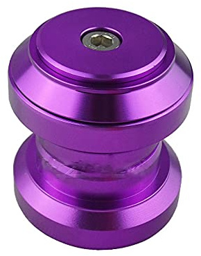HESHUYAN SteuersäTze Mountainbike, Rennrad, Steuersatz mit 2 Lagern, 1 1/8 Zoll, 34 mm, obere Steuerkappenabdeckung, Externe Steuersätze, versiegelter, gewindeloser Gabelschaft(Purple)