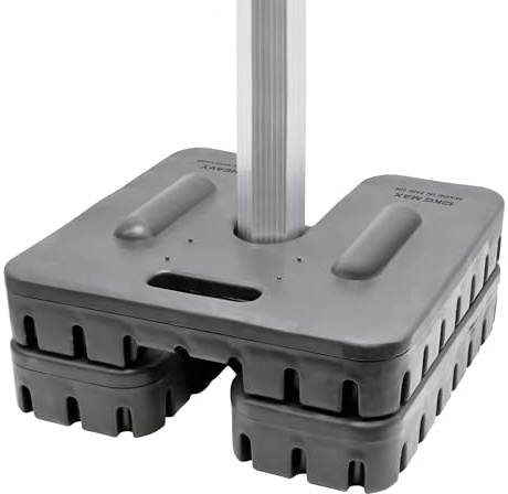 BailenaTents® Pavillon Gewichte 12kg (2er Set) – Profi Gewichtsplatten rostfrei aus Eisen + Kunststoffhülle – Beschwerung für Faltpavillon & Faltzelte