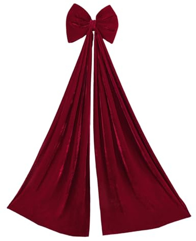 Decoración navideña, instalación rápida, materiales de terciopelo y espuma, lazo rojo gigante festivo, lazo de regalo de cinta de Navidad, mejora de árbol festivo, para adornar guirnaldas, puertas