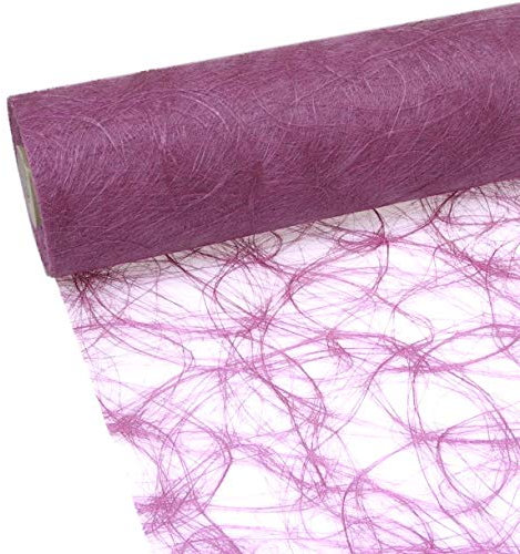 Tischläufer Sizoweb Farbe Erika 30cm breit 25 Meter/Rolle inkl. 100 Dekodiamanten