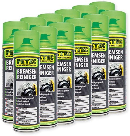 12x 500ml PETEC Bremsenreiniger Bremsen Entfetter Montagereiniger Acetonfrei