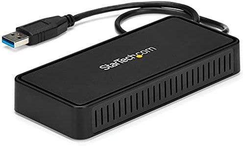 StarTech.com Station d'accueil USB 3.0 double affichage DisplayPort 4K 60Hz pour PC portable - 2x DP 4K 60Hz ou 1x DP 5K 60Hz (USBA2DPGB)