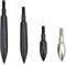 SHARROW 12 Stück Bogenschießen Pfeilspitzen Projektilspitzen Edelstahl Ziel Pfeil Tipps Jagdspitzen Broadheads für Pfeil und Bogen (Schwarz, 350 Grain)