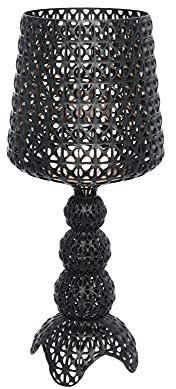 Kartell Mini Kabuki, Lampada da Tavolo Dimmerabile, Policarbonato, Nero Coprente, 30 x 70 cm, Indoor