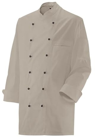 EXNER Unisex Koch-Jacke, langarm, Baumwoll-Mischgewebe, Stehkragen, XS-5XL (6XL). Lieferung erfolgt ohne Kugelknöpfe.