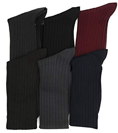 CALZA LUNGA ROSSI FILO SCOZIA COSTINA 8.2 6 PAIA (12½13 45/46, BLU)