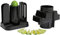 We Can Source It Ltd - Black Plastic Lemon/Lime Wedger Lemon Slicer Fruit Cutter with Stainless Steel Blades - Ideal for Bars, Pubs, Home Kitchens