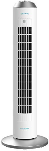 Cecotec Ventilador de Torre EnergySilence 8090 Skyline. 33'' (84cm) de Altura, Oscilante, Motor de Cobre, 3 Velocidades, Temporizador 8 Horas, 60W