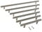 BRESKO 5 Stk. Stangengriffe Möbelgriffe Relinggriff Schrankgriff 96-320 mm Bohrabstand 156-380 mm Länge Stangengriff gebürstet (Bohrabstand 128 mm/Gesamt 188 mm)