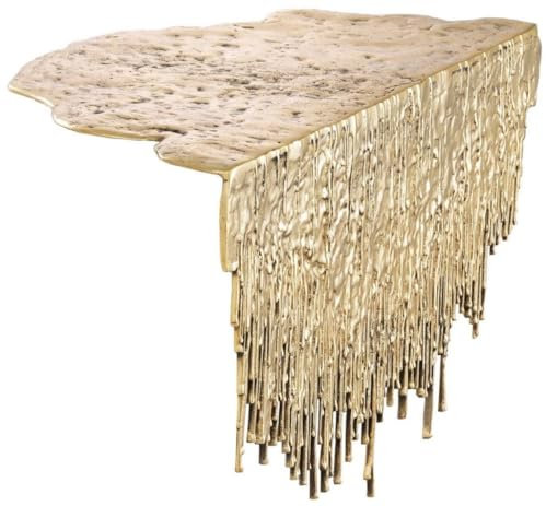 Casa Padrino Designer Tisch Deko Objekt Messingfarben 44,5 x 24 x H. 5 cm - Schreibtisch Deko - Deko Accessoires - Luxus Kollektion