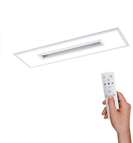 SellTec LED-Panel CUT OUT weiß, Downlight + Backlight Lichteffekt, CCT warmweiß – kaltweiß, RGB Farbwechsel (100x30cm)