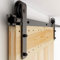 WOLFBIRD 152CM / 5FT Herraje Para Puerta Corredera Kit, Accesorios Herraje Corredera, El kit de Riel Puerta Corredera de Granero,Forma Clásica.