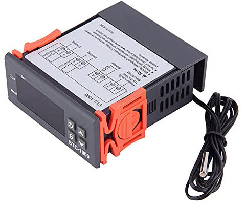 WMLBK 12/24/220V STC-1000 Digitaler Aquarium-Temperaturregler Schalter Heizung und Kühlung Temperatursensor Thermostat Steuerung (110V)