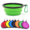 Gamelle pliable pour chien - Gamelle d'eau pliable pour chats et chiens - Gamelle d'arrosage portable avec mousqueton - Taille S (350 ml), vert)