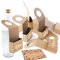 Logbuch-Verlag 10 Flaschenanhänger Weihnachten Flaschen weihnachtlich verpacken mit Weihnachtsaufkleber für Weinflaschen aus Kraftpapier