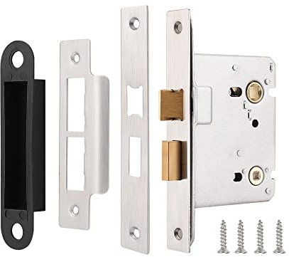 Probrico 76mm (3 Inch) Nickel Mortice Door Latch, 1 Pack, Easy to Install, Modern Style, Securing Internal Doors for Privacy